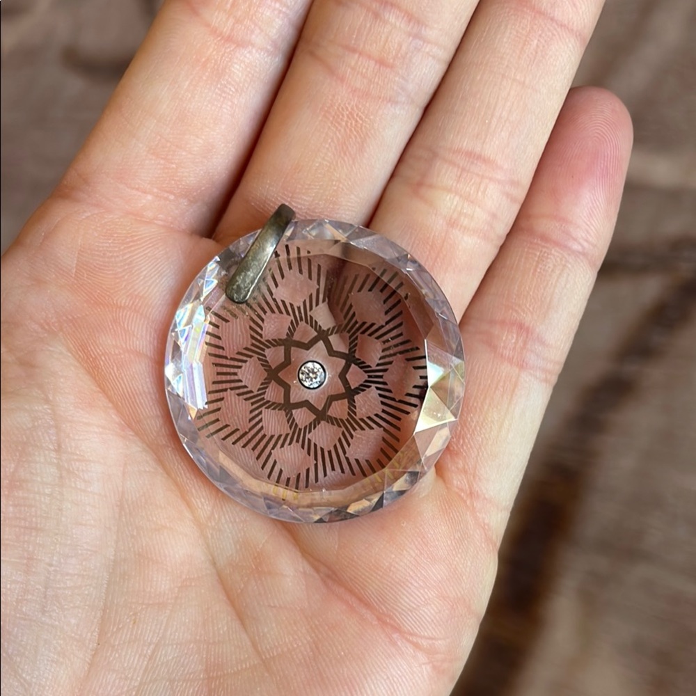 Crystal Pendant with Intricate Design
